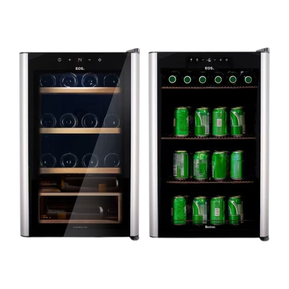 Kit EOS Beer & Wine: Cervejeira 76 Litros Frost Free ECE80 Bivolt + Adega Climatizada 22 Garrafas com Compressor EAC24IM Bivolt