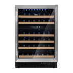 Adega Climatizada de Embutir 51 Garrafas EOS Premium Dual Zone com Compressor e Porta Vidro e Inox ECE155A Bivolt