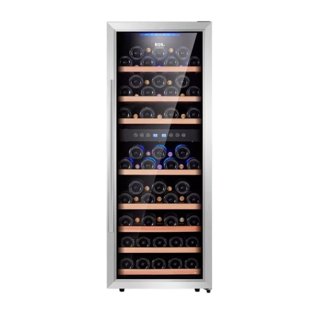 Adega Climatizada de Embutir 78 Garrafas EOS Premium Dual Zone Inox EAC78D Bivolt