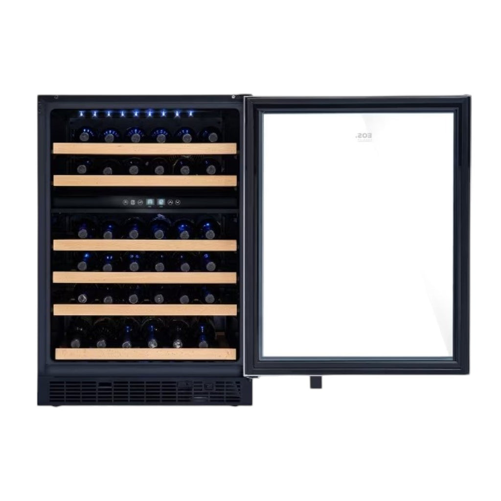 Adega Climatizada de Embutir 51 Garrafas EOS Premium Dual Zone com Compressor e Porta Vidro e Inox ECE155A Bivolt