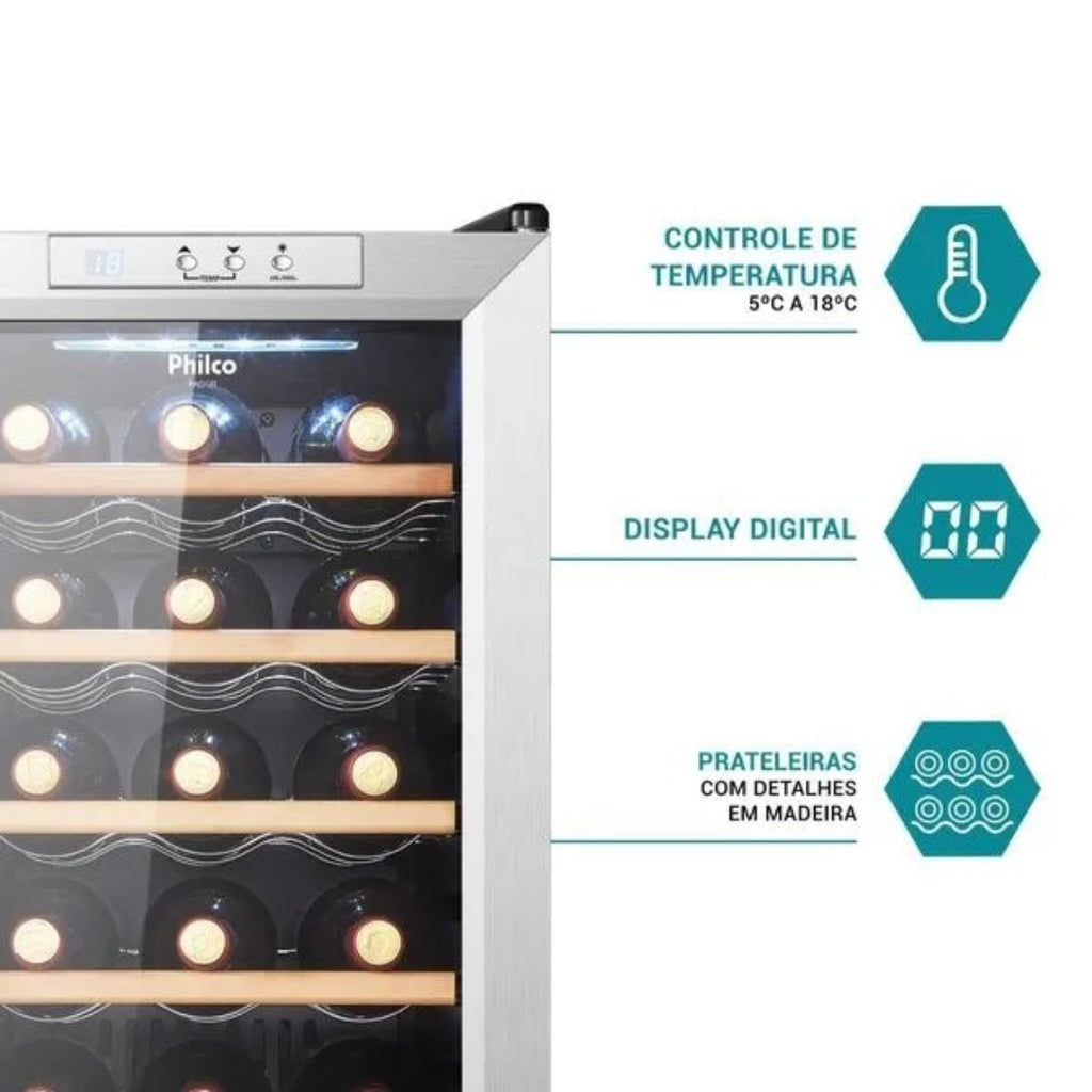 Adega Climatizada Philco 18 Garrafas 54L PAD18I