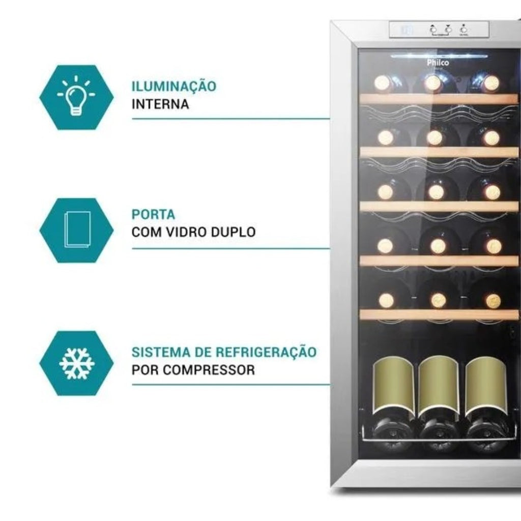 Adega Climatizada Philco 18 Garrafas 54L PAD18I